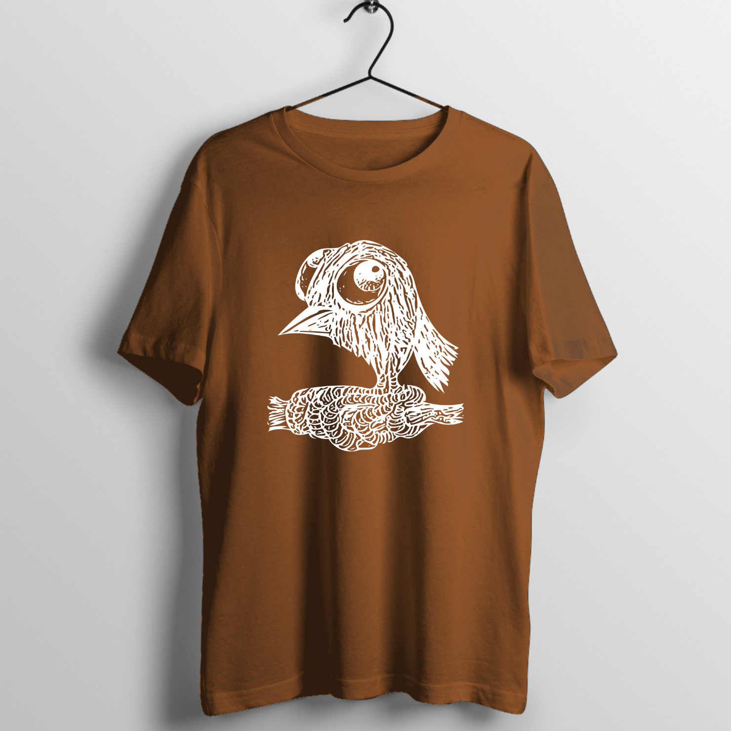 Electric guitarist playing on stage graphic print on premium rock music graphic t-shirt - Front Mockup