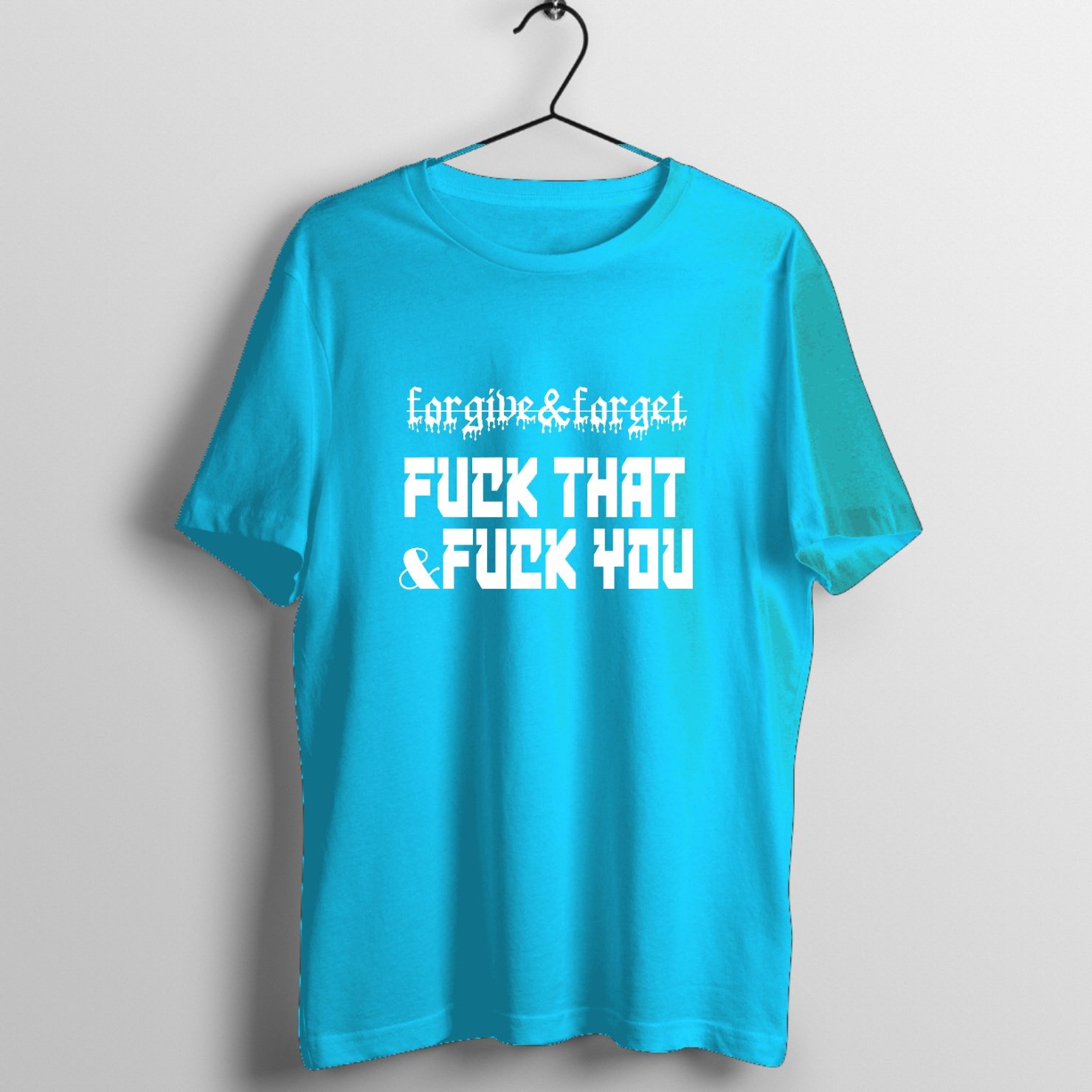 Breakbeat Drummer Groove Graphic T-Shirt printed on premium rock music graphic t-shirt - Front Mockup