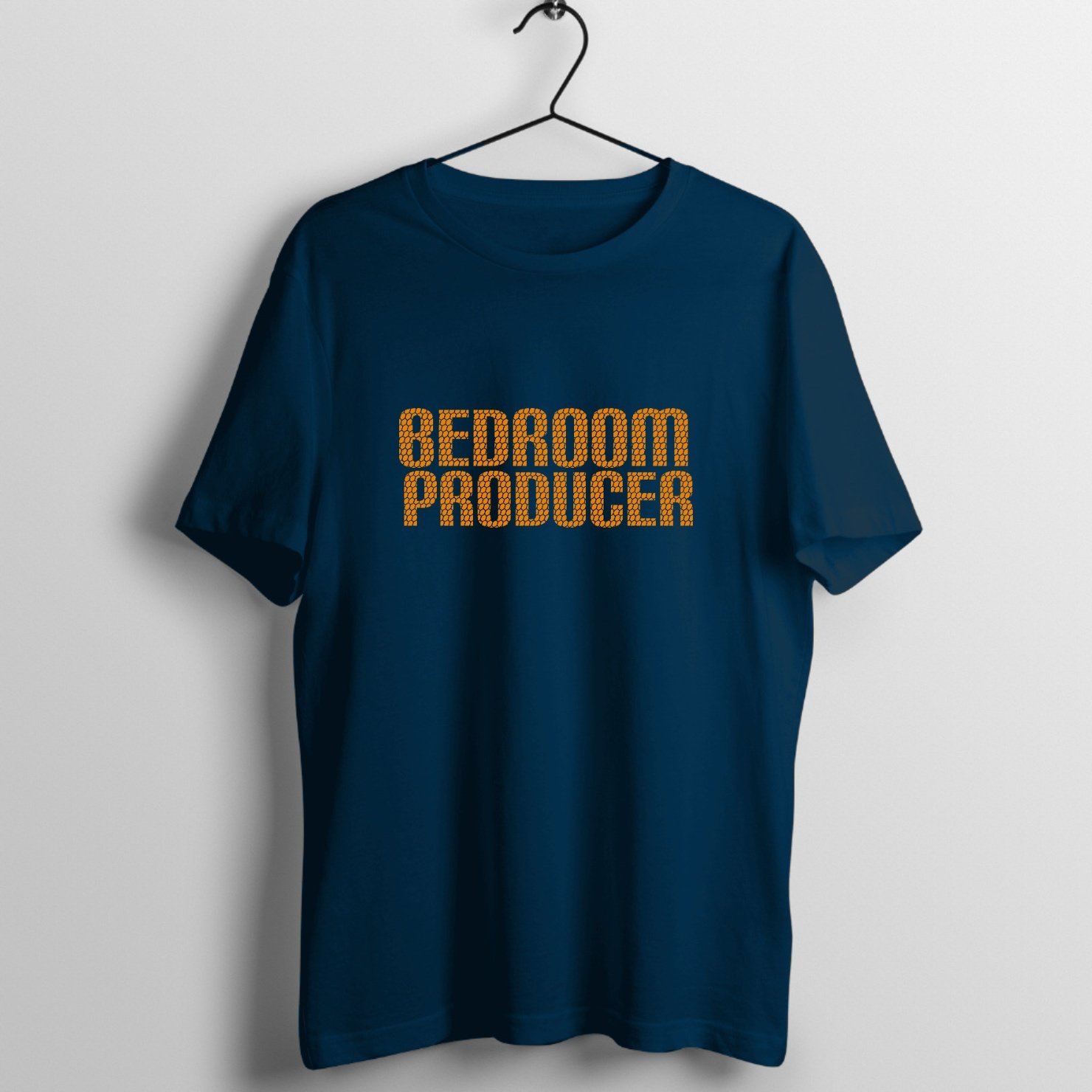 Bedroom Producer Honeycomb Typography Graphic T-Shirt Graphic Print - Front Mockup